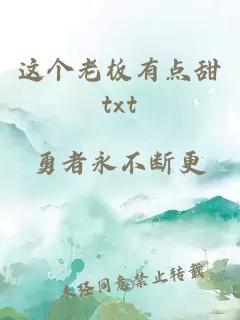 这个老板有点甜txt