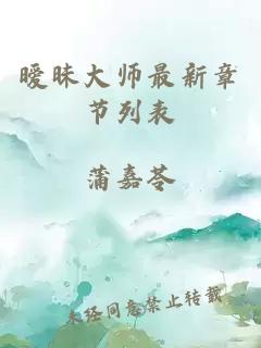 暧昧大师最新章节列表